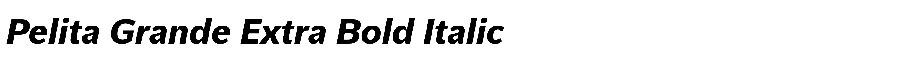 Pelita Grande Extra Bold Italic